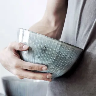 【hoi! 好好生活】日式青玄 陶瓷 6.5寸沙拉碗