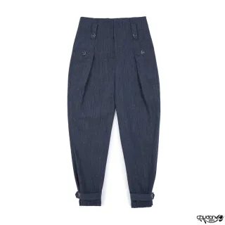 【Chudan 初丹】剪裁紋理束口九分褲