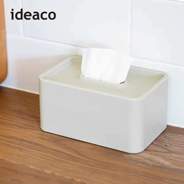 【日本ideaco】壁掛/桌上兩用餐巾紙盒-內徑17X10.6X7.5CM(拭紙巾 擦拭 掛牆 磁吸 小型 纖形)