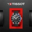 【TISSOT 天梭】Seastar 1000 海洋之星 可樂圈 300米潛水三眼計時錶 送行動電源 畢業禮物(T1204171705102)