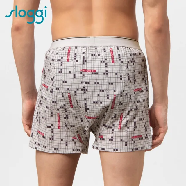 【sloggi Men】CROSSWORD填字遊戲系列寬鬆平口褲 紳士雅灰(90-514 Z9)