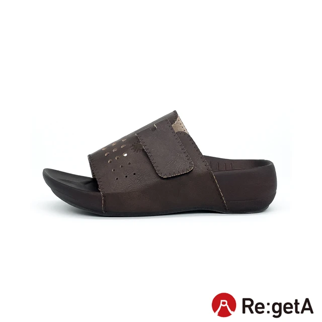 【RegettaCanoe】Re:getA  Regetta涼鞋 室內鞋 拖鞋R-69(Dark Brown-深棕)