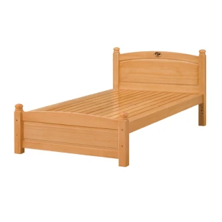 【綠活居】梅萊  歐風3.5尺單人實木床台(不含床墊)