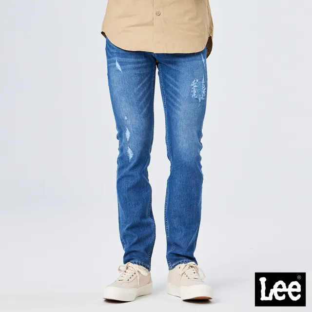 【Lee 官方旗艦】男裝 牛仔褲 / 706 低腰合身窄管 淺藍洗水(LL21003577K)