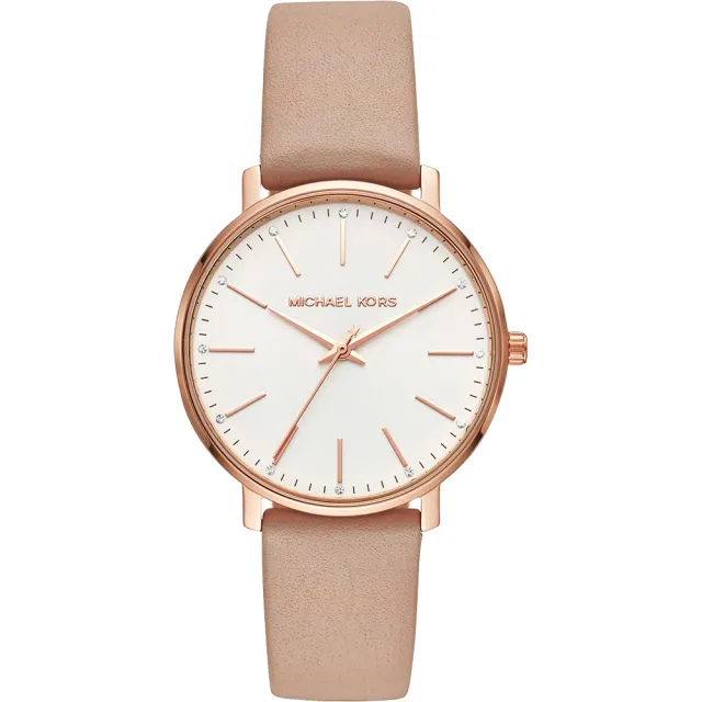 【Michael Kors】Pyper 奶茶色 紐約時尚女錶-38mm 送禮 禮物 推薦(MK2748I)