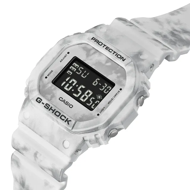 【CASIO 卡西歐】G-SHOCK 冬季森林 雪地迷彩手錶 送禮 禮物 推薦(DW-5600GC-7)
