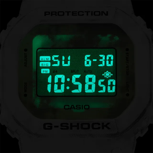【CASIO 卡西歐】G-SHOCK 冬季森林 雪地迷彩手錶 送禮 禮物 推薦(DW-5600GC-7)