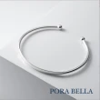 【Porabella】925純銀手鐲手環 時尚氣質開口環開口笑手環可調節式 簡單大方 銀飾 Bangle