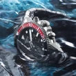 【TISSOT 天梭 官方授權】Seastar 1000海星300米潛水三眼計時錶-45.5mm/紅黑 母親節 禮物(T1204171105101)