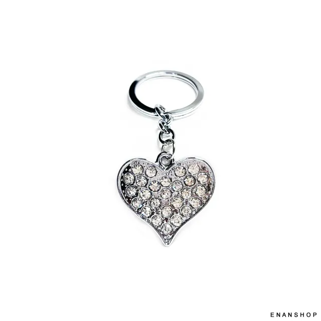 【ENANSHOP 惡南宅急店】水鑽造型鑰匙圈 愛心 十字架 吉他 韓國流行吊飾 鑰匙圈 情侶鑰匙圈-006