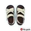 【RegettaCanoe】Re:getA  Regetta5E寬楦 雙重縫線時尚交叉後帶涼鞋RP-101(IVO-象牙白)