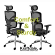 【Kraftdale】ErgoEZ電動升降桌/Sit Stay 人體工學椅組合(北美款人體工學家具 辦公桌椅組合)