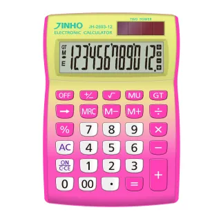 【JINHO 京禾】12位元 雙電源渲染系列計算機JH-2693-12-P(仙人掌紅渲染鳳梨黃)