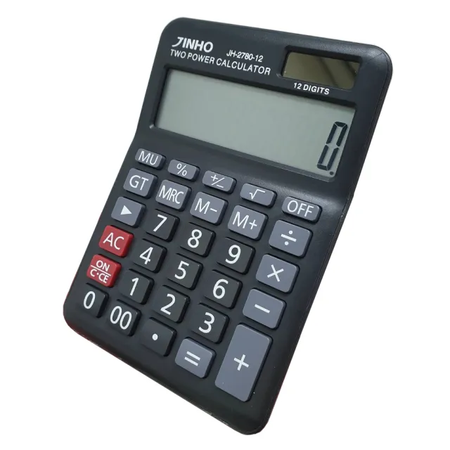 【JINHO 京禾】12位元 雙電源桌上型計算機JH-2780-12-A(星空黑)