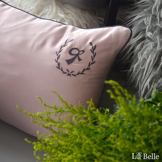 【La Belle】《爵士典範》特大天絲滾邊刺繡防蹣抗菌吸濕排汗兩用被床包組(四色任選)