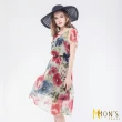 【MON’S】專櫃頂級100%蠶絲綁帶洋裝(2色任選)