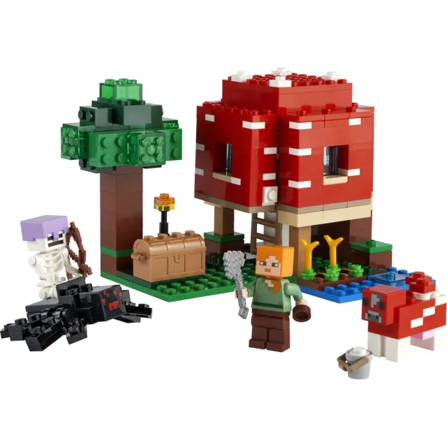 【LEGO 樂高】Minecraft 21179 The Mushroom House(當個創世神 蘑菇屋)