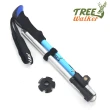 【TreeWalker】輕量快扣式折疊登山杖-藍(健行杖)