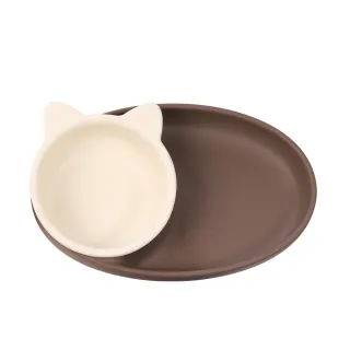 【韓國monee】3IN1白金矽膠兒童餐碗盤兩件組