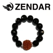 【ZENDAR】頂級天然紅珊瑚直側球黑瑪瑙白水晶手鍊 113450(天然頂級沙丁紅珊瑚)