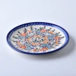 【波蘭陶】Vena  點心盤 陶瓷盤 水果盤 沙拉盤 餐盤 16cm 波蘭手工製(蔚藍橙光系列)