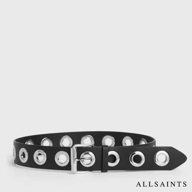 【ALLSAINTS】DANI 個性大圓金屬造型牛皮皮帶 WZ138Q