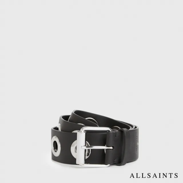 【ALLSAINTS】DANI 個性大圓金屬造型牛皮皮帶 WZ138Q