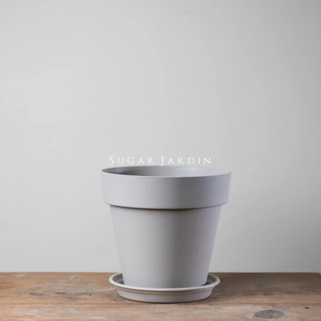 【微糖花植間】北歐設計花盆5入組-淺灰色(花器水盤/植物容器)