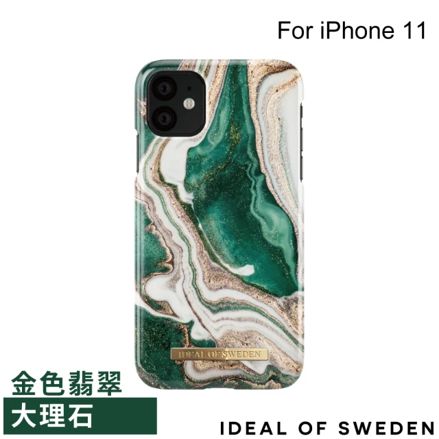 【iDeal Of Sweden】iPhone 11 6.1吋 北歐時尚瑞典流行手機殼(金色翡翠大理石)