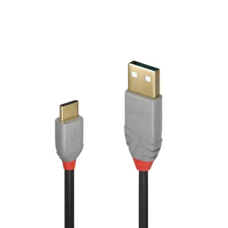 【LINDY 林帝】ANTHRA USB 2.0 Type-C/公 to Type-A/公 傳輸線 1m 36886