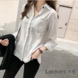 【Lockers 木櫃】春秋輕熟女韓版襯衫-2色 L111021124(復古好穿搭 低調內斂)