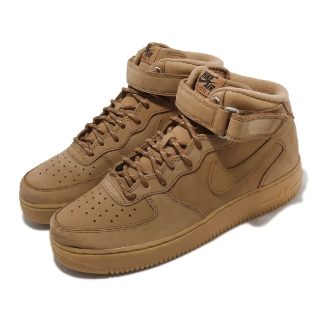 NIKE 耐吉 休閒鞋 Air Force 1 Mid 07 男鞋 經典款 AF1 小麥色 中筒 麂皮 穿搭 棕(DJ9158-200)