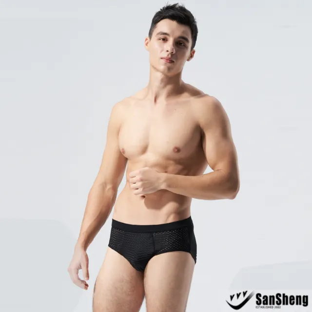 【SanSheng 三勝】6件組專利天然植蠶彈力透氣三角褲(透氣布料 舒適親膚)