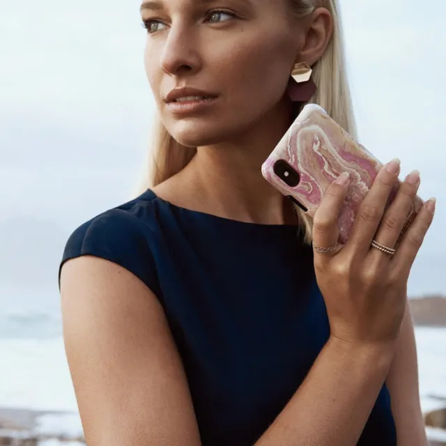 【iDeal Of Sweden】iPhone Xs Max 6.5吋 北歐時尚瑞典流行手機殼(戈爾登霞紅大理石)