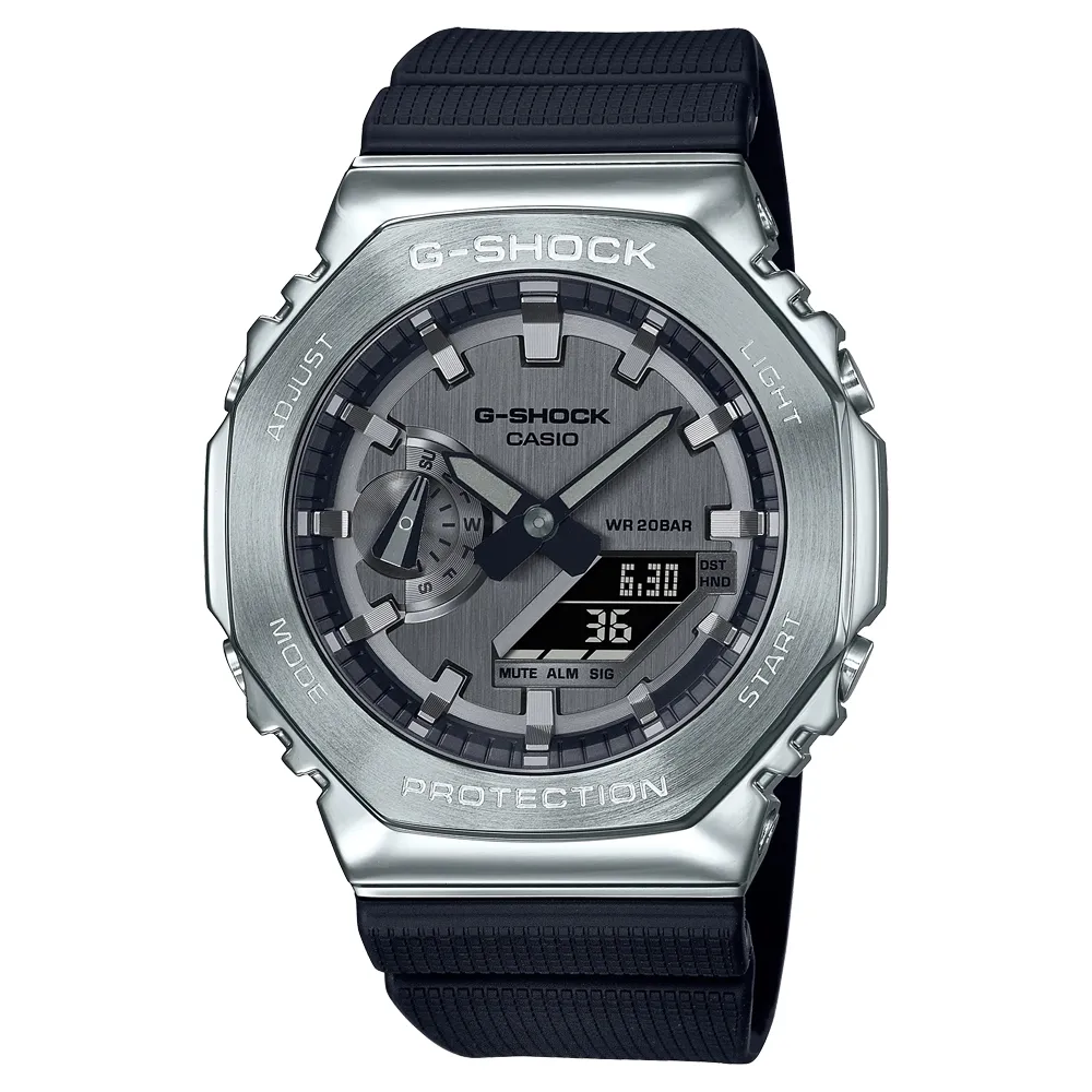 【CASIO 卡西歐】八角金屬原創經典G-SHOCK系列(GM-2100-1A)