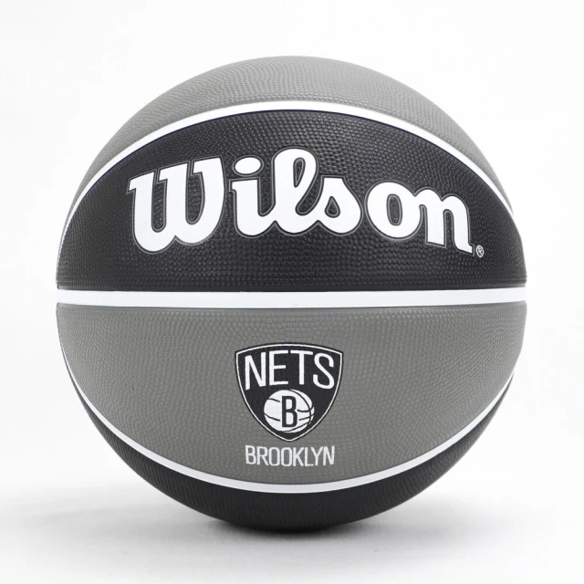 【WILSON】Wilson 籃球 7號球 NBA 隊徽系列 NETS 籃網 橡膠 運動 比賽 維爾遜 黑灰(WTB1300XBBRO)