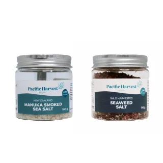【壽滿趣】Pacific Harvest 紐西蘭天然麥蘆卡煙燻海鹽100g/野生紅藻海鹽90g(2種風味任選2)