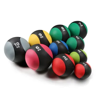 【NutroOne】專業健身藥球- 2公斤(實心橡膠/雙色外觀 /適合全身性訓練)