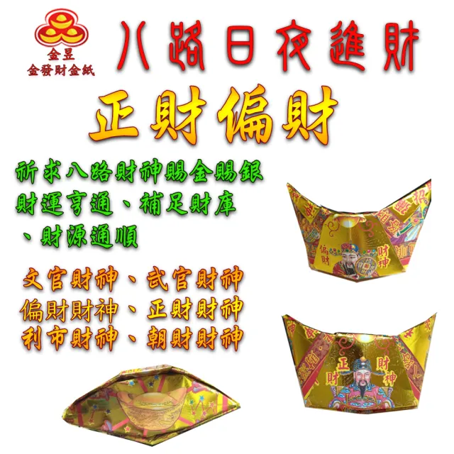 【金發財金紙】超能抗疫八路日夜進財金元寶包(10入組 抗疫發財過年專用)