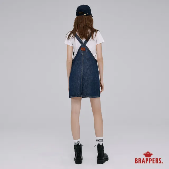 【BRAPPERS】女款 Boy friend系列-全棉吊帶短裙(深藍)