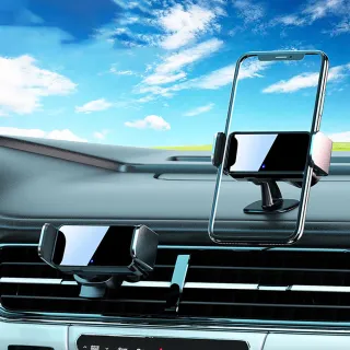 【YUNMI】鏡面萬向出風口手機支架 電動自動夾緊 鋁合金汽車手機架 車用冷氣口導航支架
