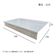 【唯熙傢俱】肯尼斯鋼刷白3.5尺抽屜床底(臥室 床底 抽屜床底 置物抽屜)