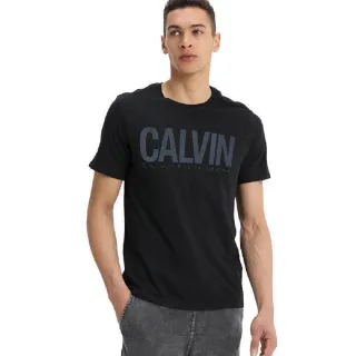 【Calvin Klein 凱文克萊】CK 男生圓領衫 短袖上衣 貼布LOGO 經典款(合身版型 請參考尺碼表)