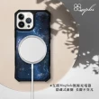 【apbs】iPhone 13 Pro Max / 13 Pro / 13 軍規防摔皮革磁吸手機殼(星空-黑殼)
