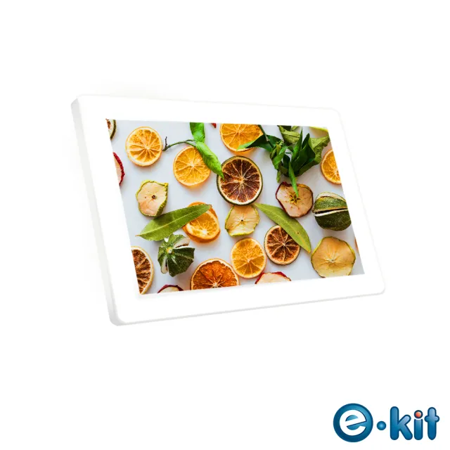【e-Kit 逸奇】13.3吋耐磨抗刮玻璃白色鏡面數位相框電子相冊(DF-VM13_W)