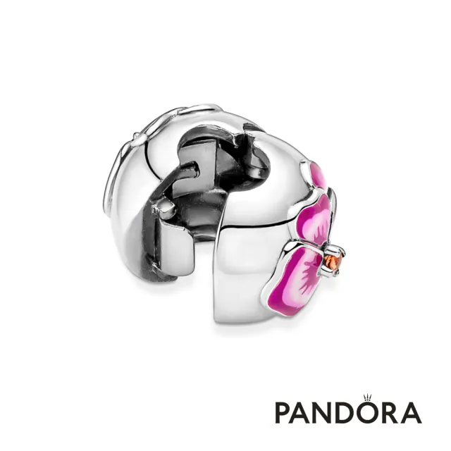 【Pandora官方直營】桃粉三色堇固定釦-絕版品