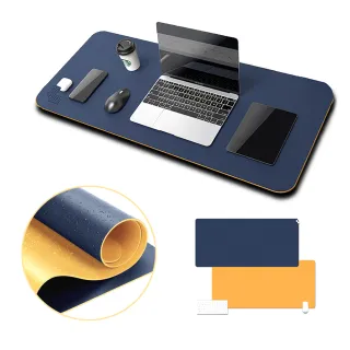 【ANTIAN】簡約辦公電腦桌墊 大尺寸書桌寫字墊 多功能雙面皮革鍵盤墊 滑鼠墊