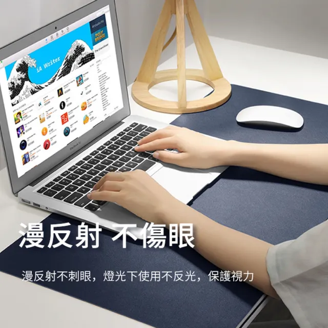 【ANTIAN】簡約辦公電腦桌墊 大尺寸書桌寫字墊 多功能雙面皮革鍵盤墊 滑鼠墊 開學用品
