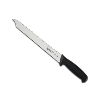 【SANELLI 山里尼】SUPRA 冷凍鋸齒刀 26CM 專業黑色(義大利工藝美學、氮化合金不銹鋼)