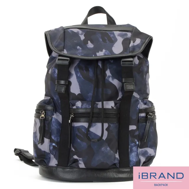 【iBrand】時尚迷彩尼龍登山包後背包